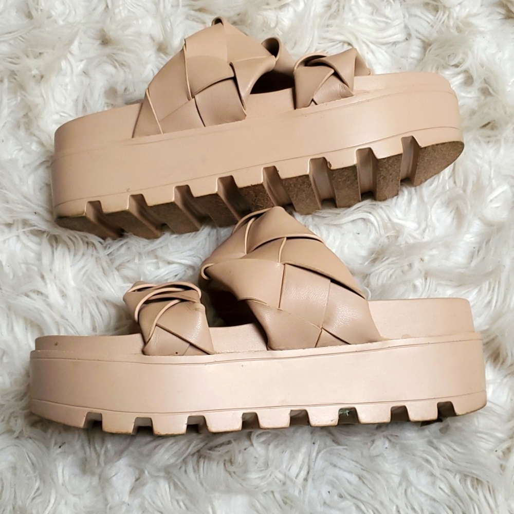EGO Size 10 Sunrise Flatform Slides Sandals
